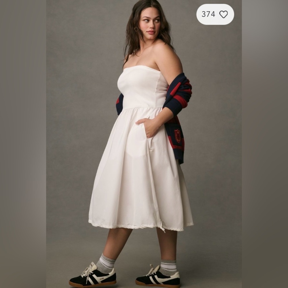 Daily Practice Anthropologie Strapless Midi Dress